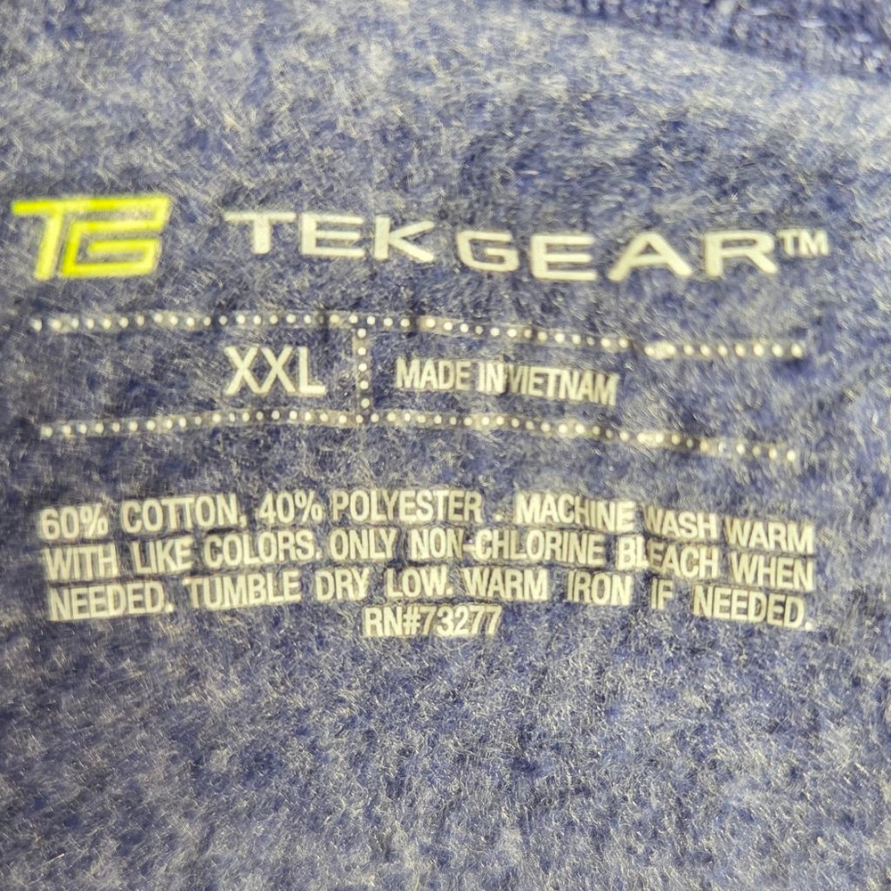 Women's Tek Gear tunic length Blue Cowl Neck Hoodie Plus Size XXL - Picture 6 of 8